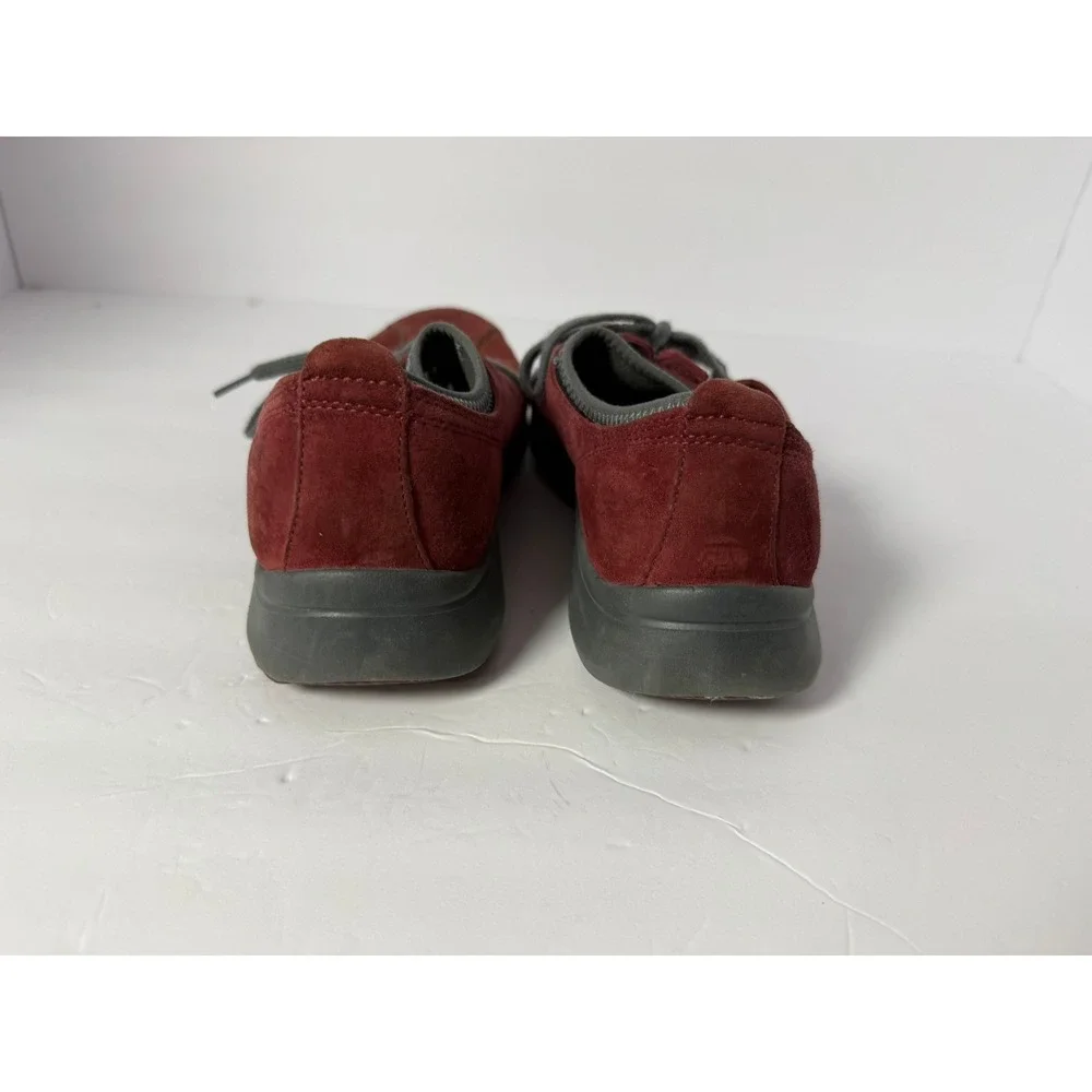 Dansko Elise Burgundy Suede Lace Up Walking Shoes‎ Sneakers Womens 38 7.5-8